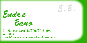 endre bano business card